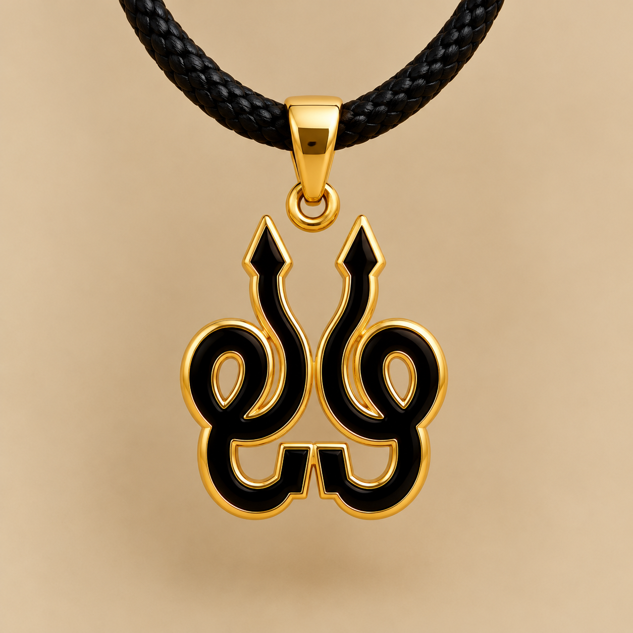 Gold and Black Enamel Pendant.png